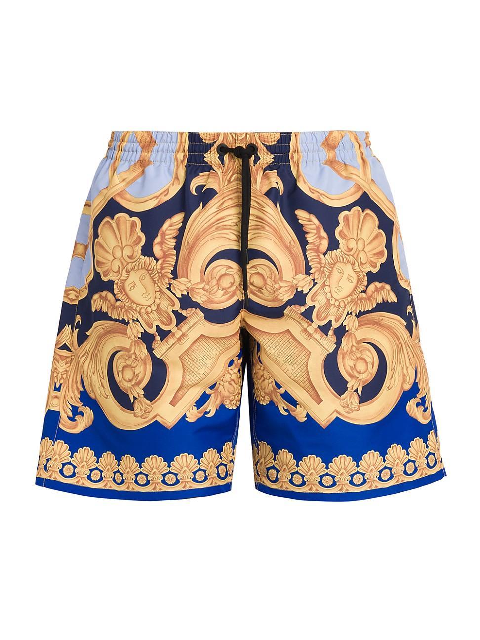 Mens Baroque Print Drawstring Swim Shorts Product Image