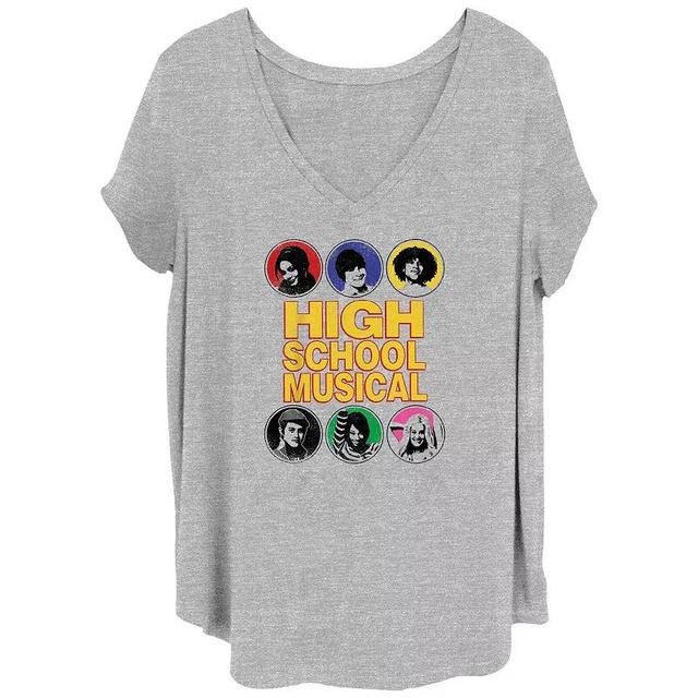 Disneys High School Musical Circles Juniors Plus Graphic Tee, Womens Grey Gray Product Image