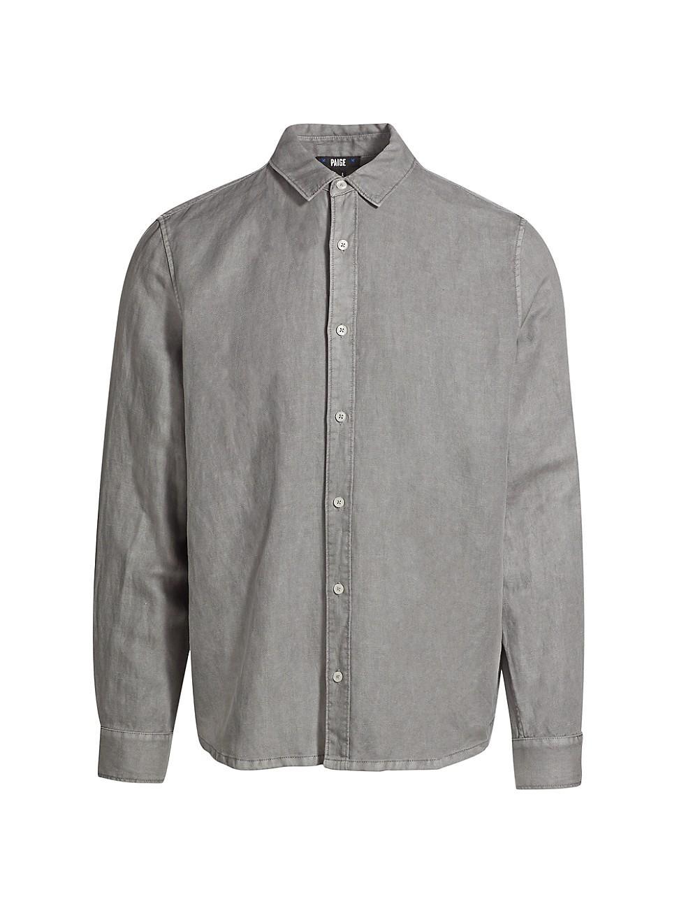 Mens Peters Linen-Lyocell Sport Shirt Product Image