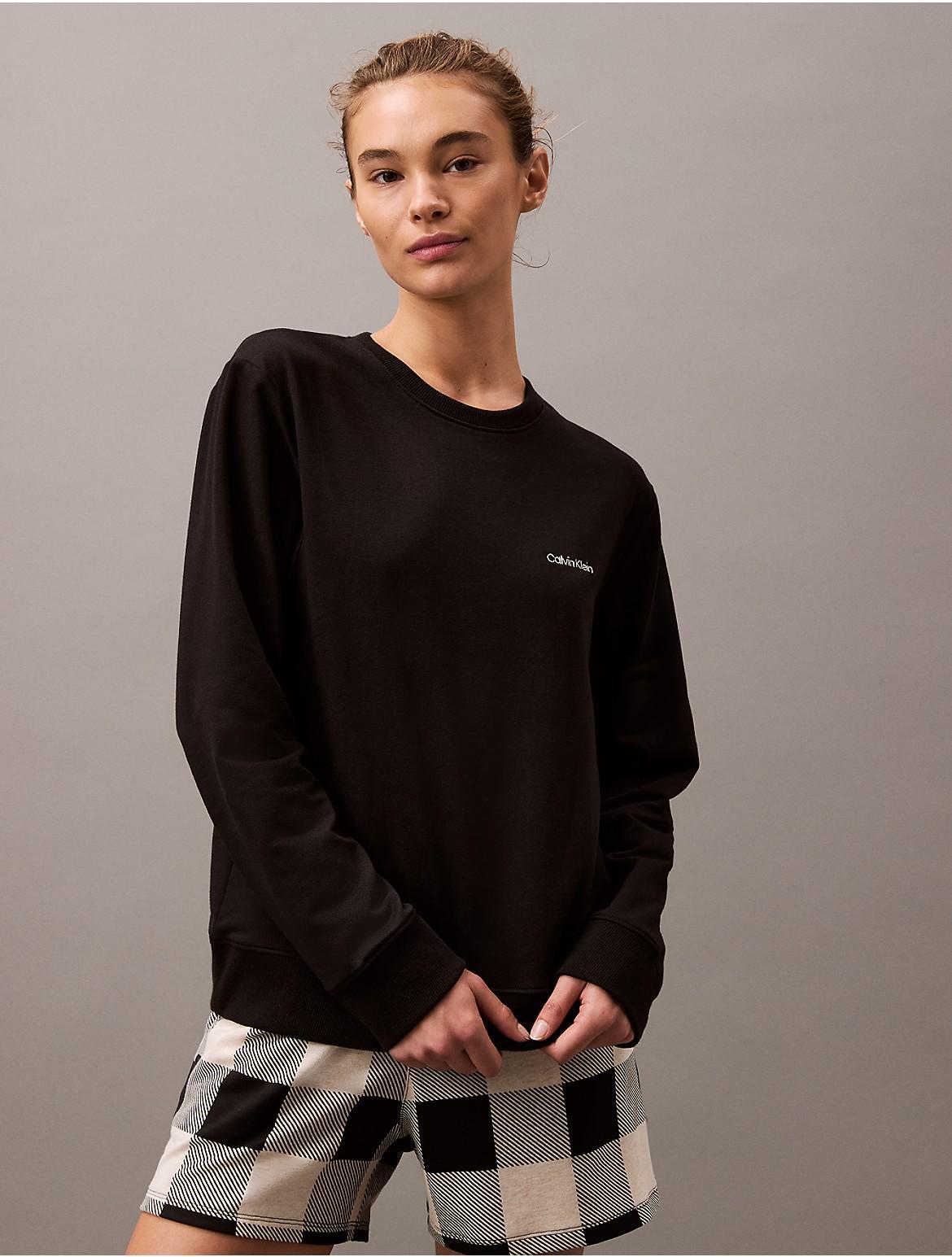 Calvin Klein Womens Modern Cotton Holiday Sweatshirt - Black - L product image