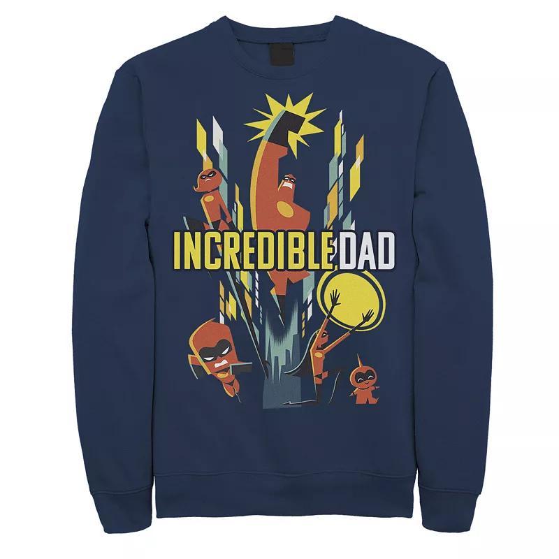 Mens Disney / Pixar Incredibles 2 Dad & Family Sweatshirt Blue Product Image