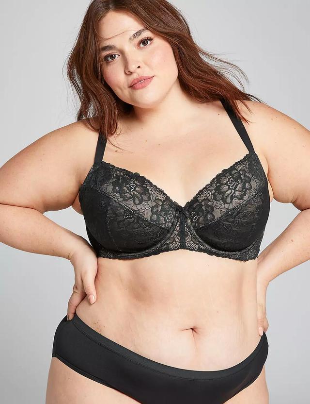 Unlined Balconette Bra with Lace Product Image