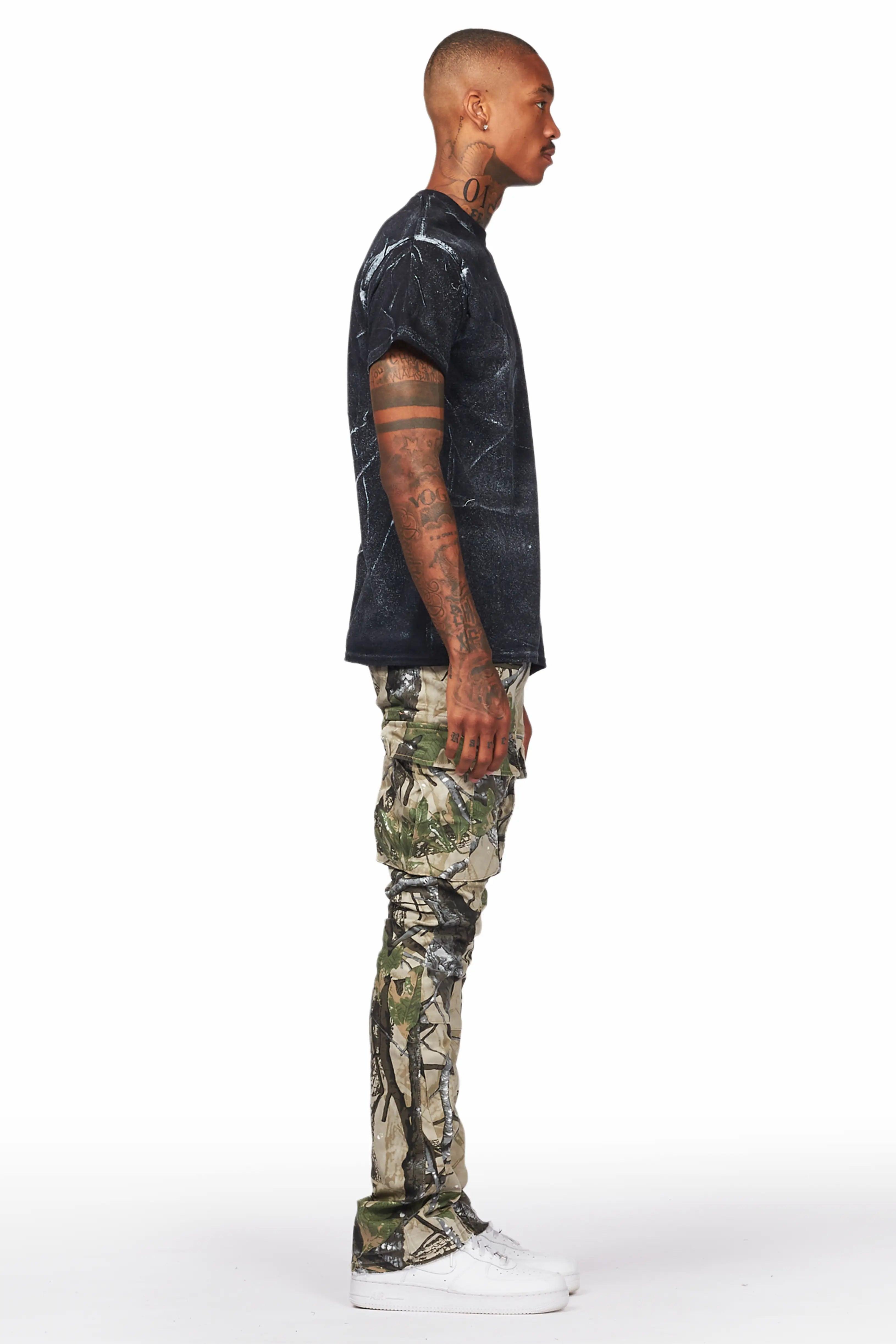 Merrik Tree Camo Stacked Flare Jean Male Product Image