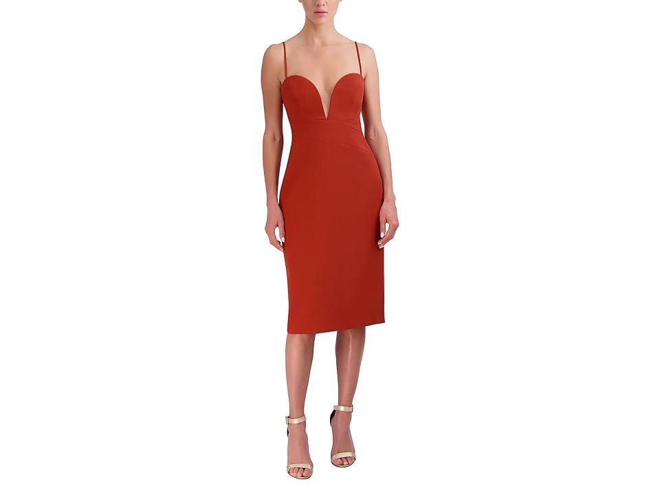 BCBGMAXAZRIA Stretch Double Face Crepe Ochre) Women's Clothing Product Image