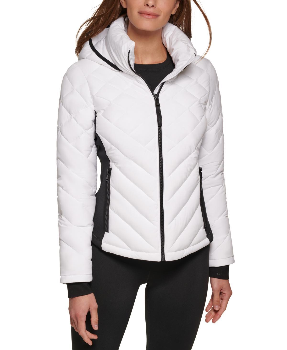 Calvin Klein Womens Hooded Packable Puffer Coat Product Image