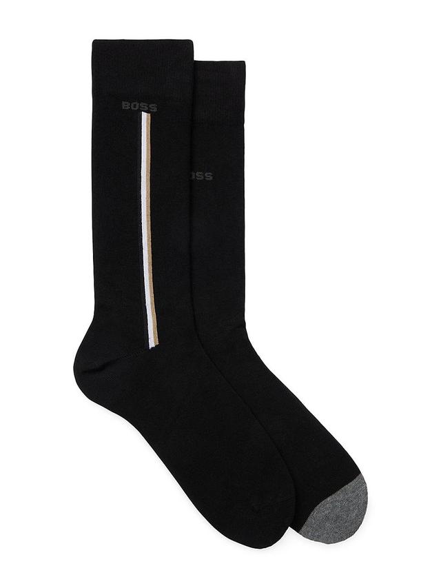 Mens Two-Pack of Regular-Length Organic Cotton-Blend Socks Product Image