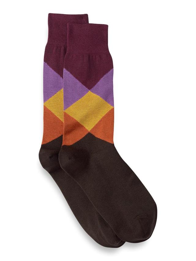 Argyle Cotton Blend Sock - Multi Product Image