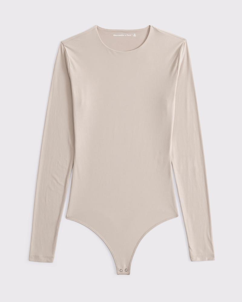 Soft Matte Seamless Long-Sleeve Squareneck Bodysuit Product Image