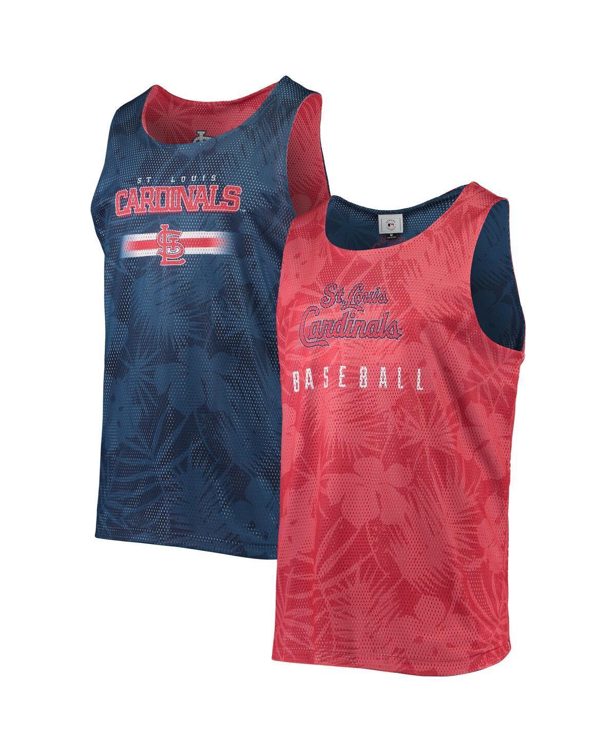 Mens FOCO Red St. Louis Cardinals Floral Reversible Mesh Tank Top Product Image