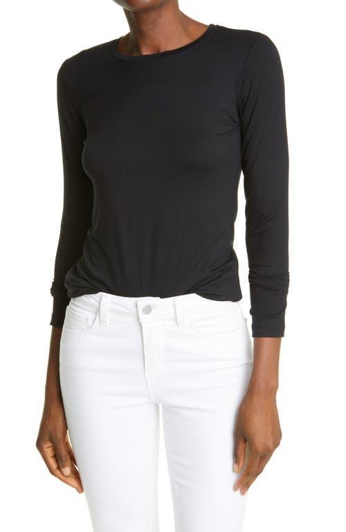 LAGENCE Tess Long Sleeve Stretch Jersey Top Product Image