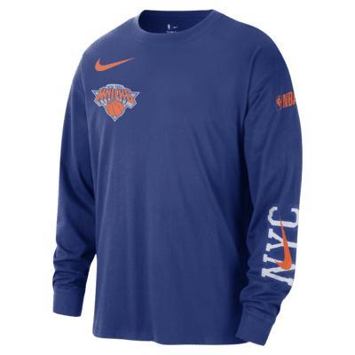 New York Knicks Courtside City Edition Men's Nike NBA Max90 Long-Sleeve T-Shirt Product Image