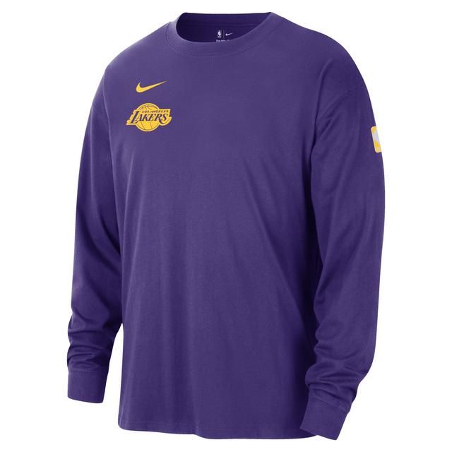 Los Angeles Lakers Courtside Nike Men's NBA Long-Sleeve Max90 T-Shirt Product Image