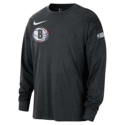 Brooklyn Nets Courtside City Edition Men's Nike NBA Max90 Long-Sleeve T-Shirt Product Image