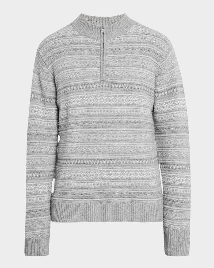 Mens Silverton Fair Isle Quarter-Zip Sweater Product Image