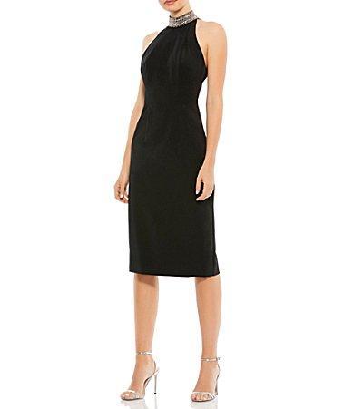 Womens Ieena Crystal-Embellished Halter Midi-Dress Product Image