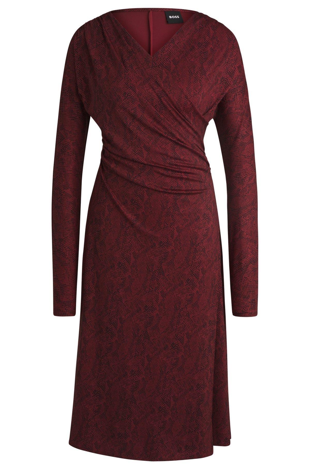 Wrap-front dress in knitted jersey Product Image