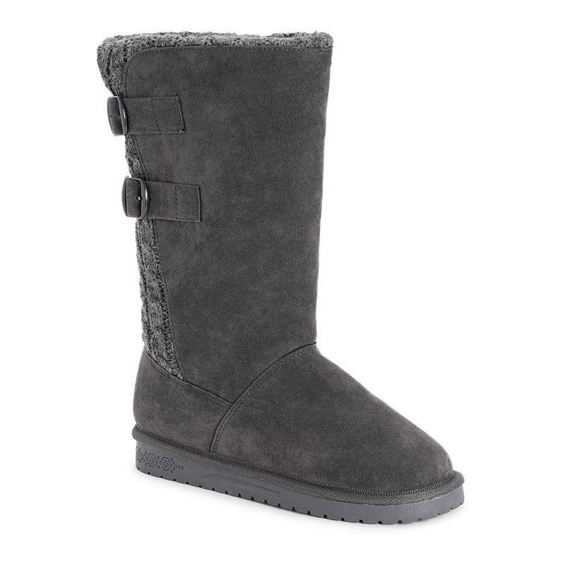 Muk Luks Womens Jean Boots, Grey/Dark Grey Product Image