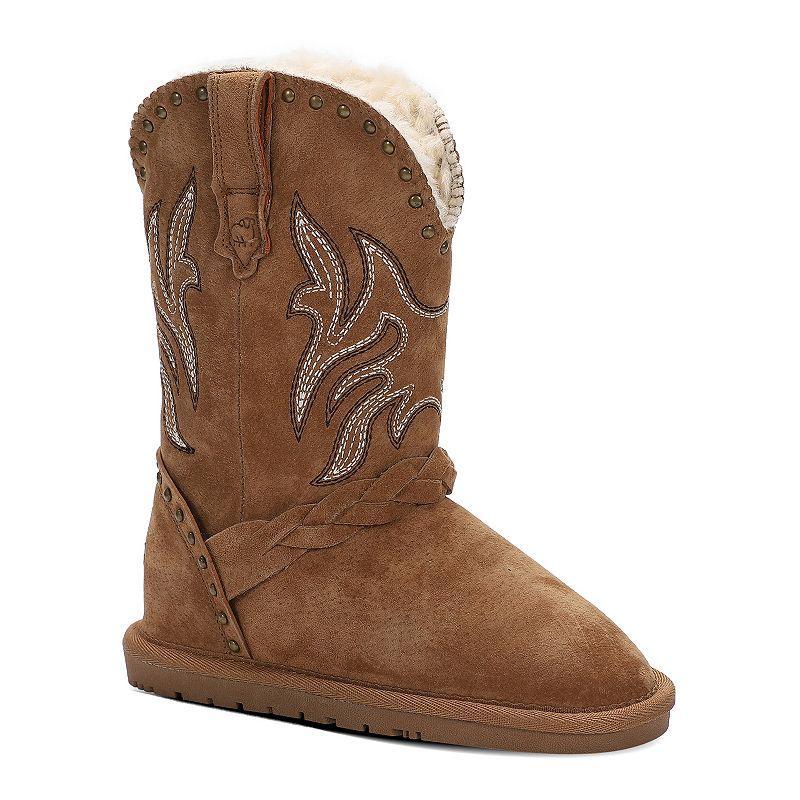 Womens LAMO Wrangler Boots Brown Product Image