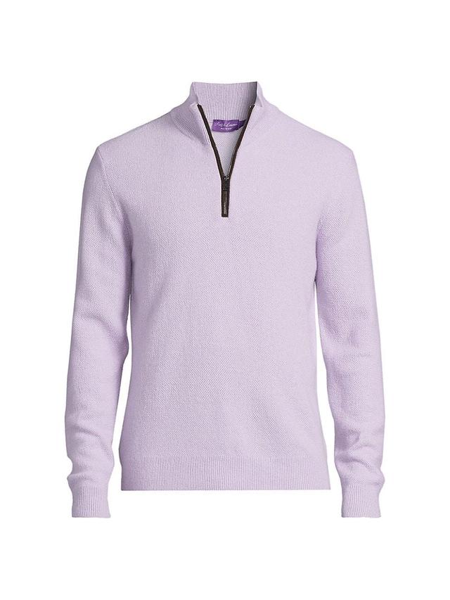 Mens Cashmere Half-Zip Sweater Product Image