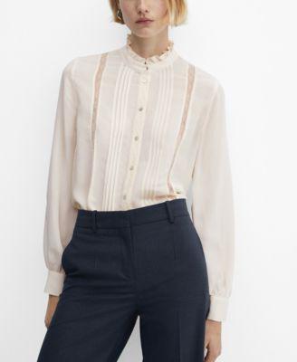 Women's Lace Trim Shirt Product Image