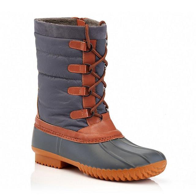 Henry Ferrera B778 Womens Duck Boots Gray Red Product Image