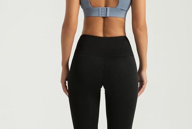 High Waist Plain Capri Yoga Leggings Product Image