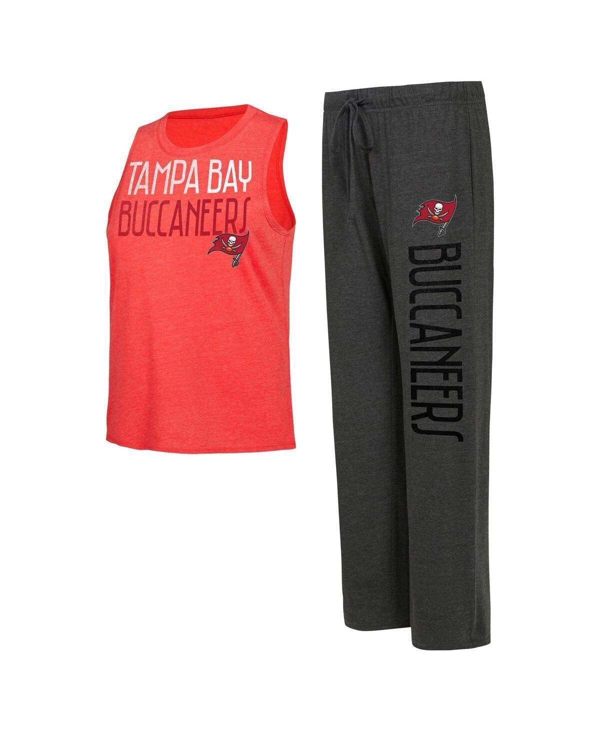 Womens Concepts Sport /Red Tampa Bay Buccaneers Muscle Tank Top & Pants Lounge Set Product Image