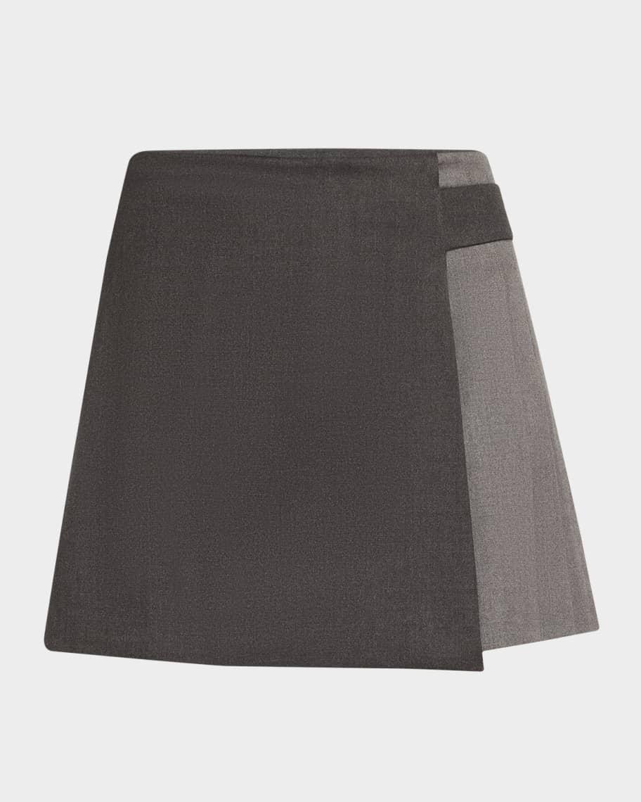 Toni Asymmetric Pleated Mini Skirt Product Image