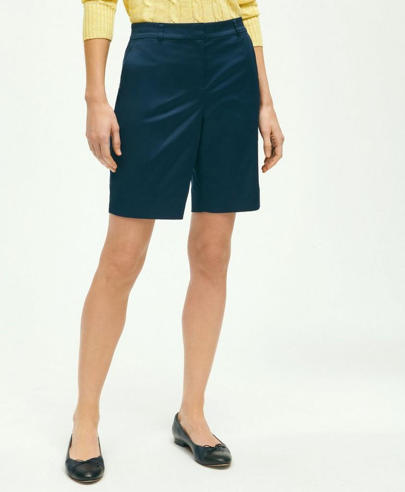 Stretch Cotton Twill Bermuda Shorts Product Image