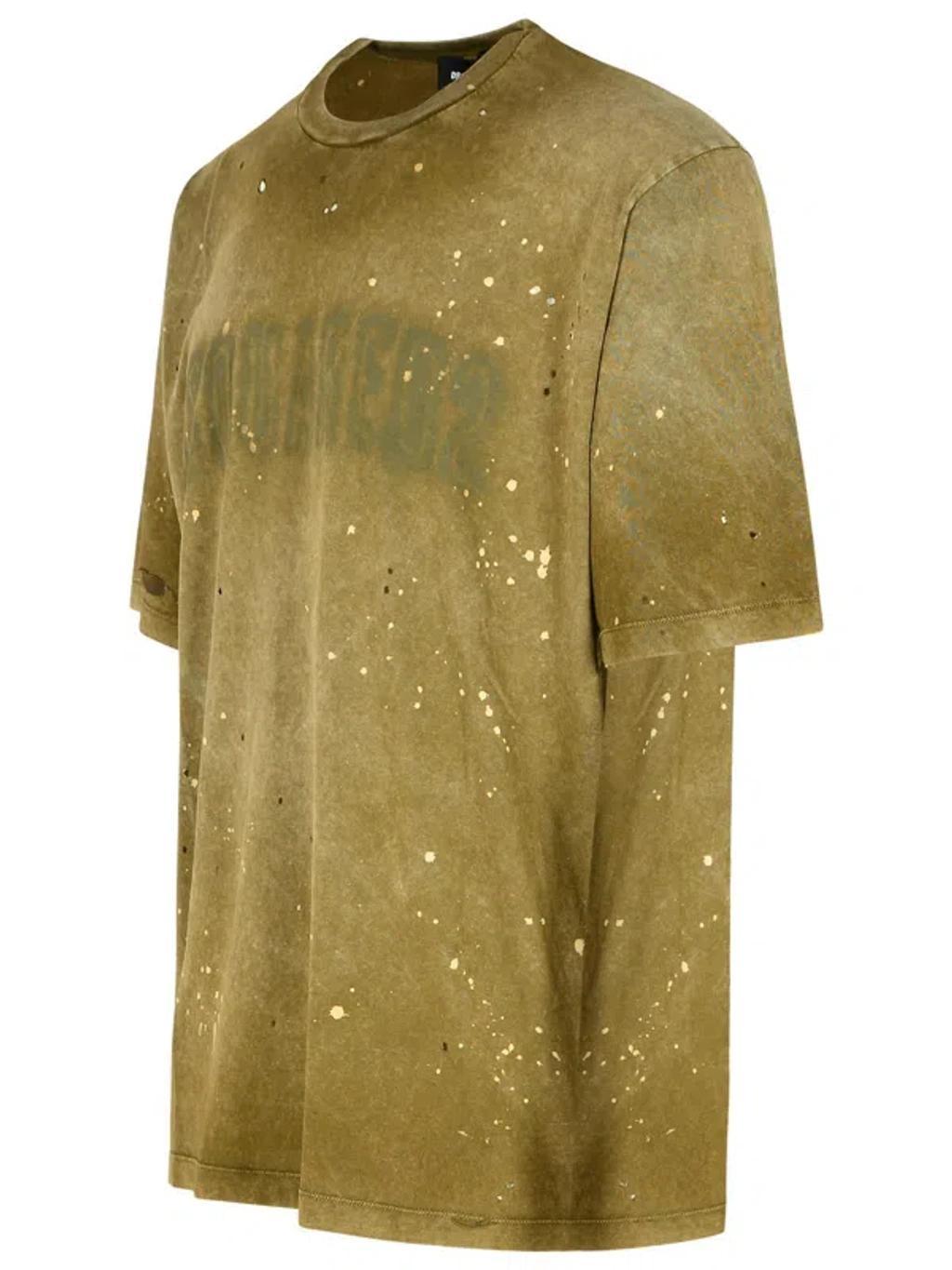 DSQUARED2 Distressed T-shirt In Green Product Image