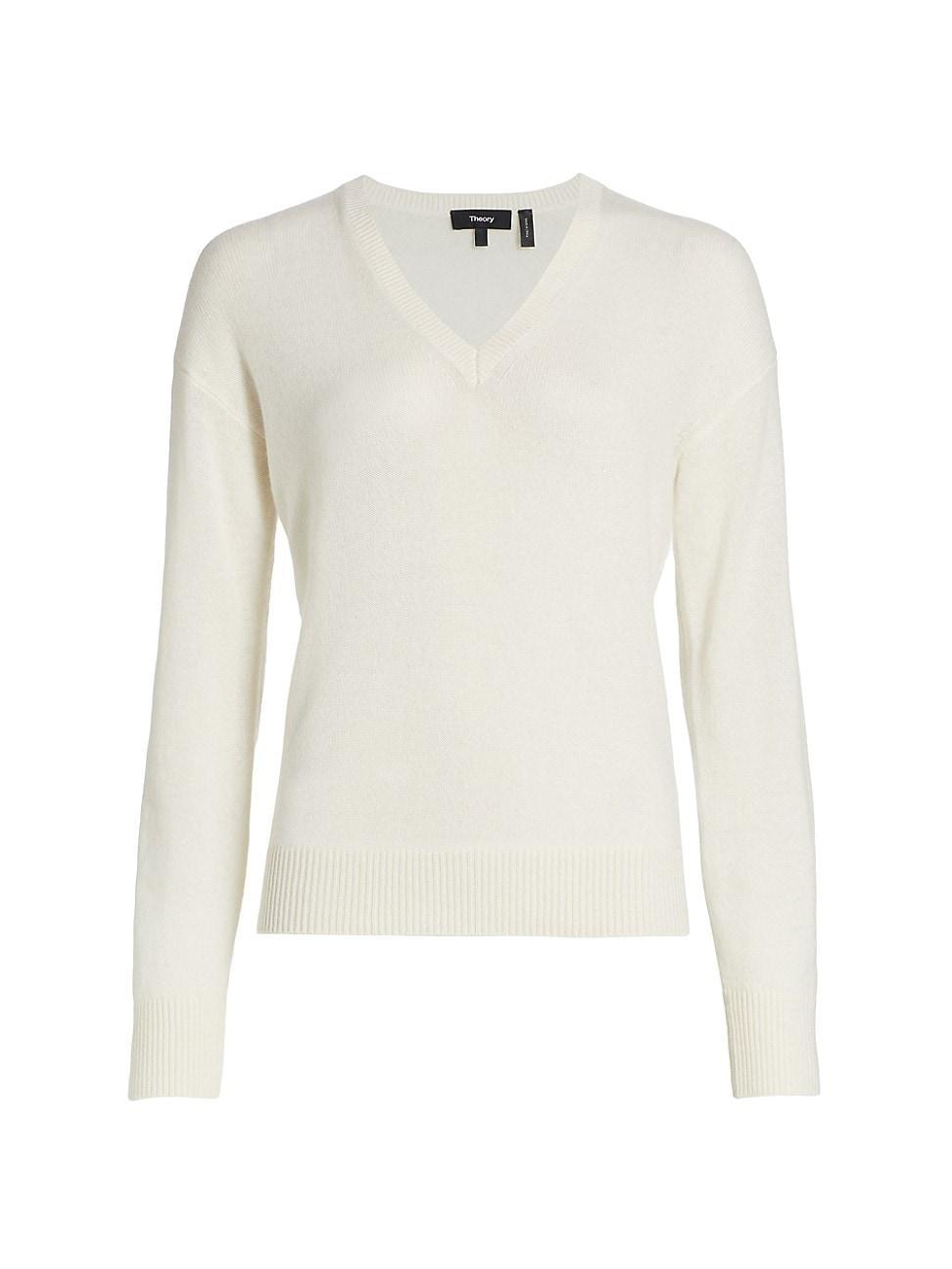 Womens Easy V-Neck Cashmere Sweater product image