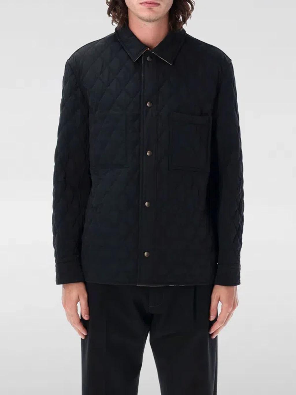 BURBERRY Jacket  Men Color Black In Black,sand Ip Check Product Image