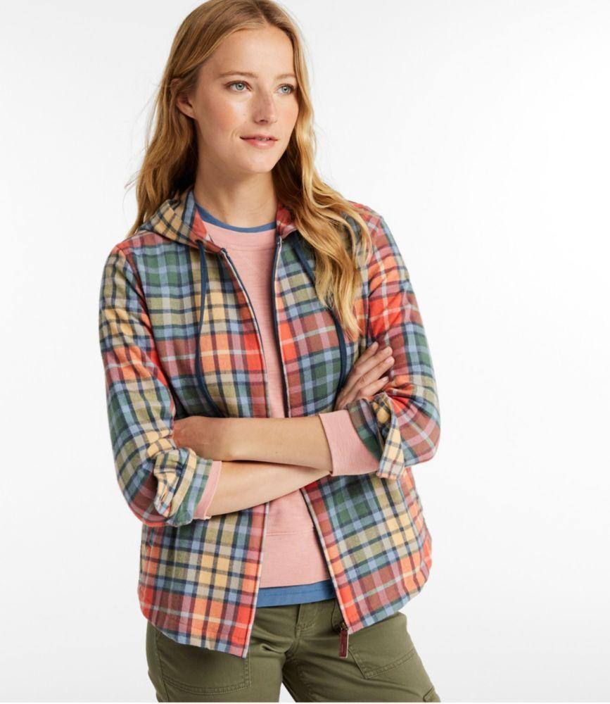 
                            Women's Scotch Plaid Flannel Shirt, Relaxed Zip Hoodie
                         Product Image