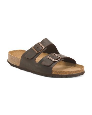 Leather Dual Band Sandals for Men Product Image