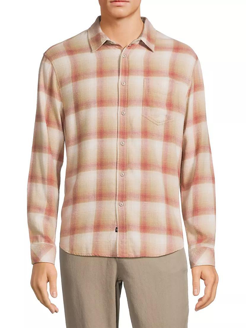 Lennox Check Cotton-Blend Long-Sleeve Shirt Product Image