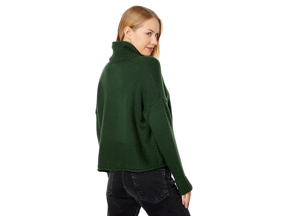 Madewell Corsica Stitch Mix Turtleneck (Deep Forest) Women's Clothing Product Image