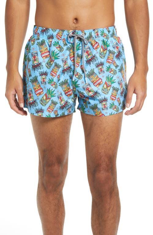 Boardies Mens Tiki Masks Shortie Swim Trunks Product Image