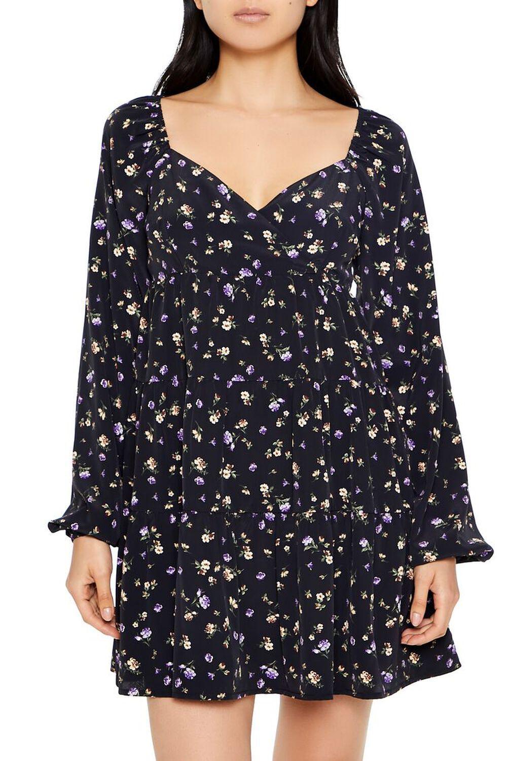 Ditsy Floral Babydoll Mini Dress | Forever 21 Product Image