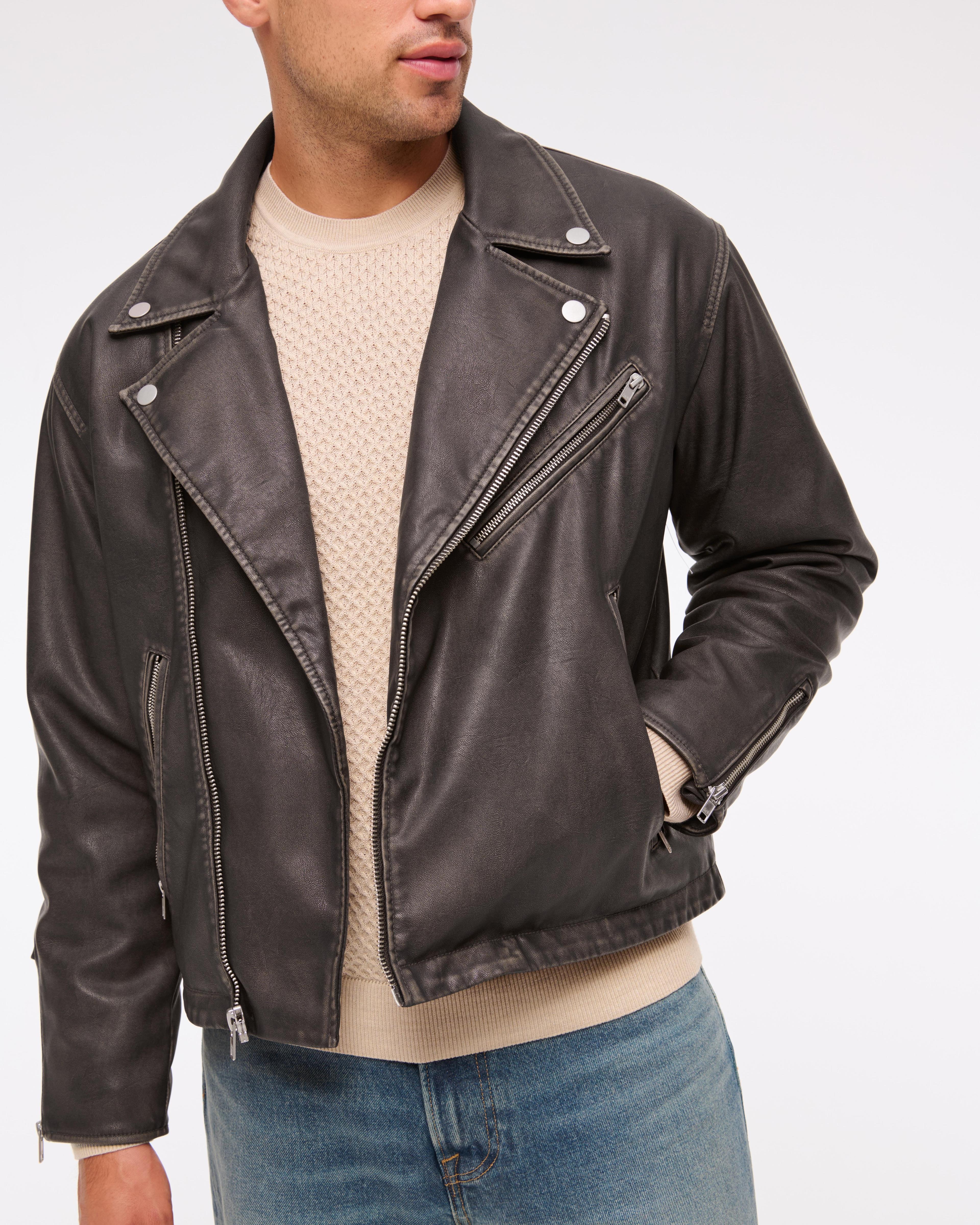 Vegan Leather Biker Jacket Product Image