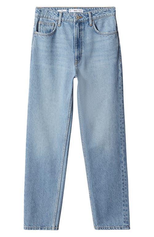 MANGO High Waist Ankle Tapered Mom Jeans Product Image