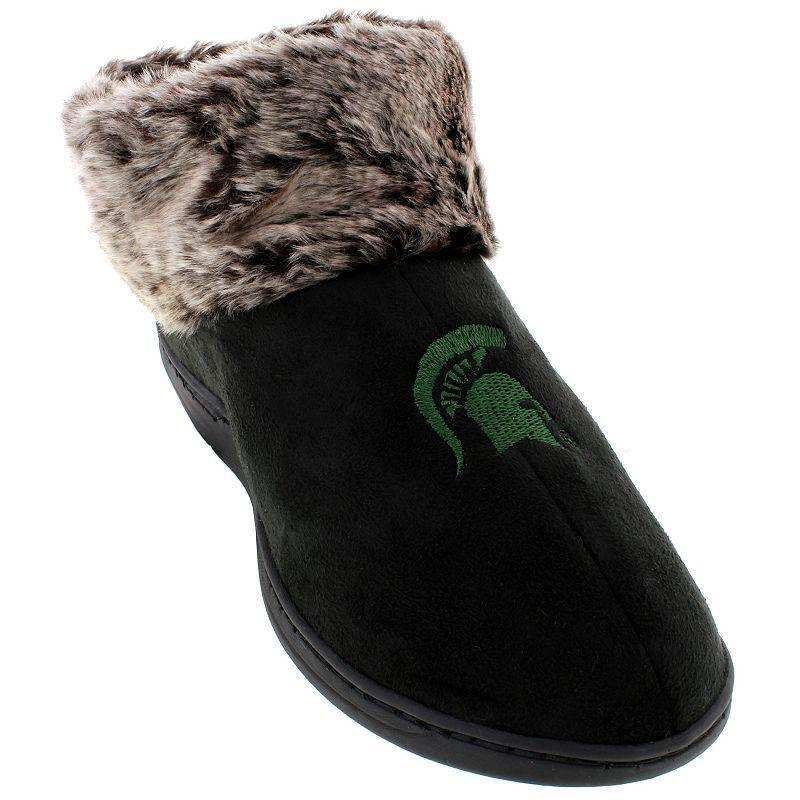 Michigan State Spartans Faux-Fur Slippers, Womens Product Image