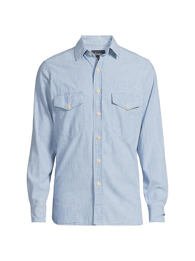 Mens Cotton Chambray Work Shirt Product Image