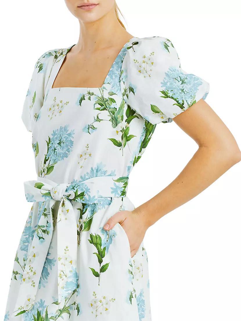 Jasmine Floral Tie-Waist Midi-Dress Product Image