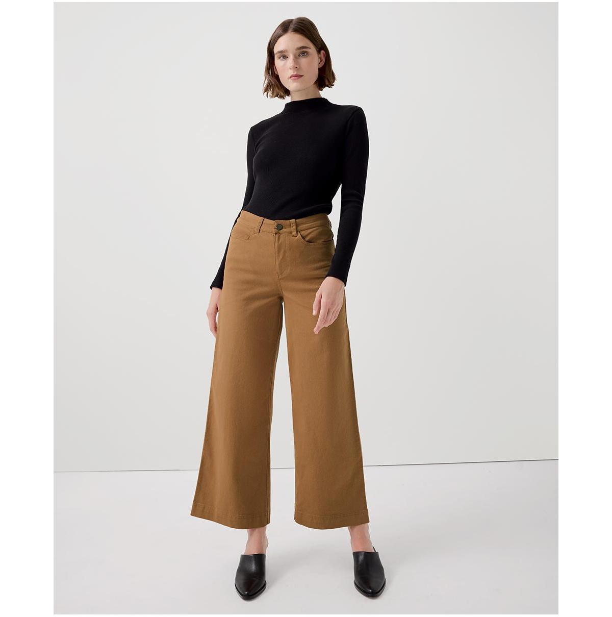 Womens Stretch Twill Denim Wide Leg Pant 3XL Product Image