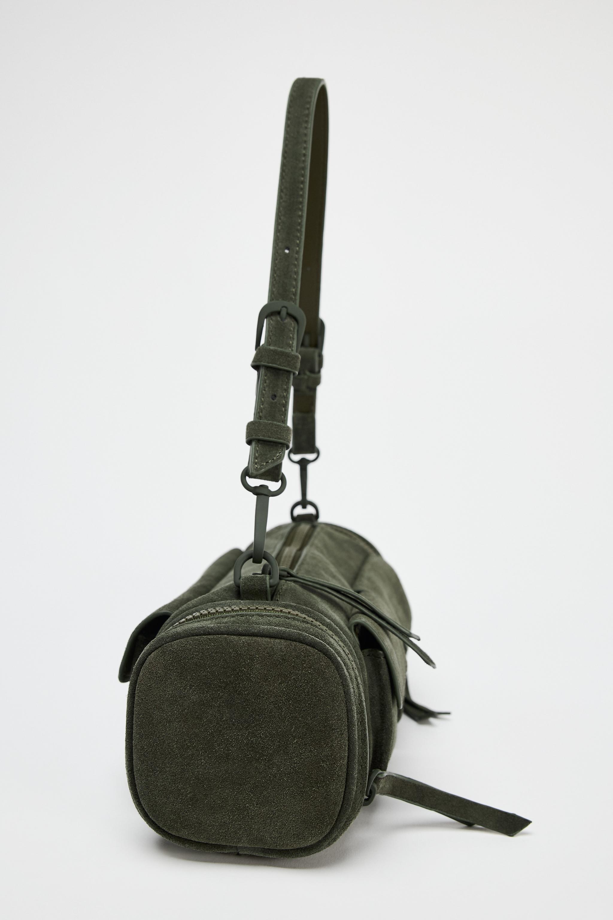 POCKETS SUEDE SHOULDER BAG Product Image