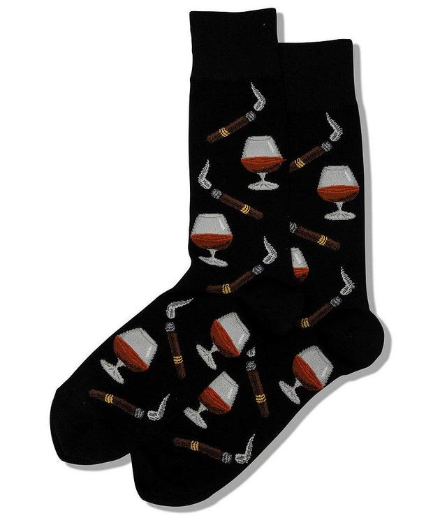 Hot Sox Novelty Congnac and Cigar Crew Socks Product Image