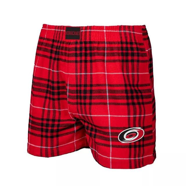 Mens Concepts Sport /Black Carolina Hurricanes Concord Flannel Boxers Product Image