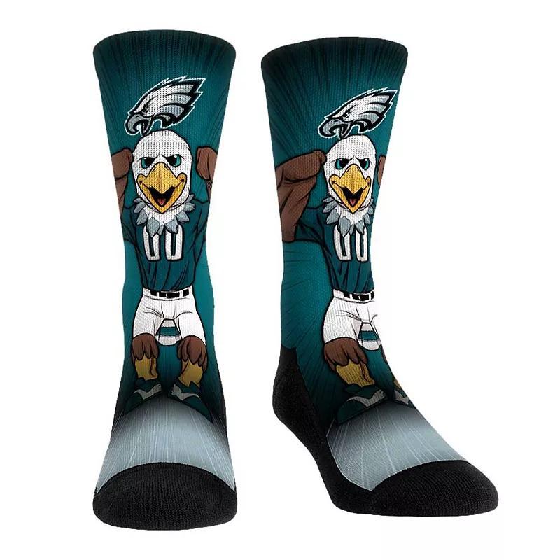 Rock Em Socks Philadelphia Eagles Mascot Pump Up Crew Socks, Mens Product Image