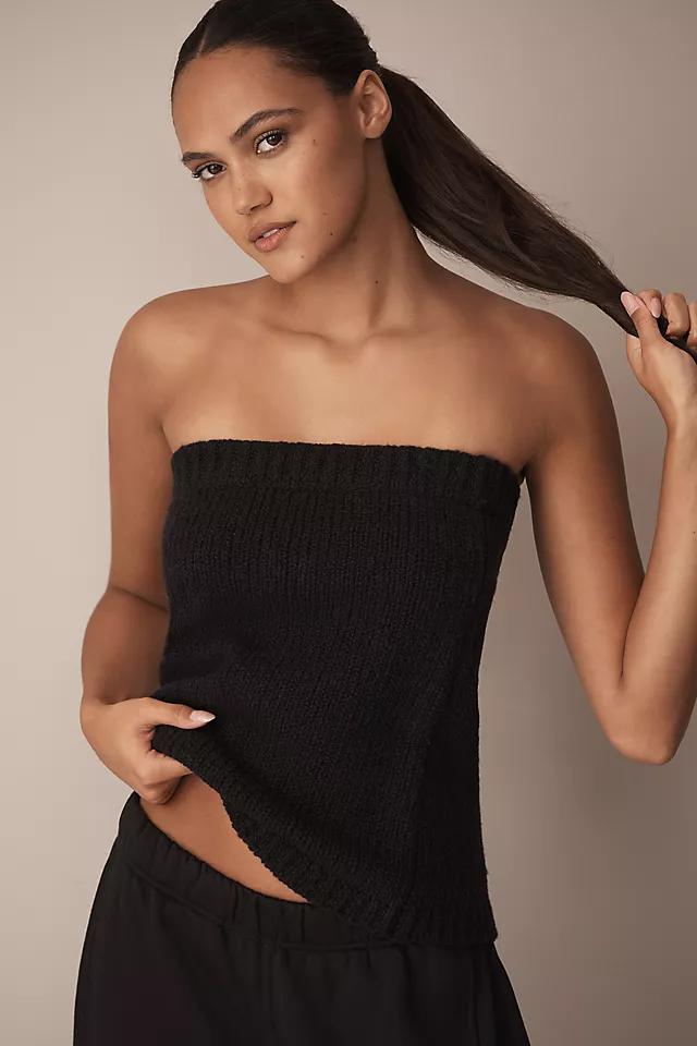 Flat White Tube Top Sweater Product Image