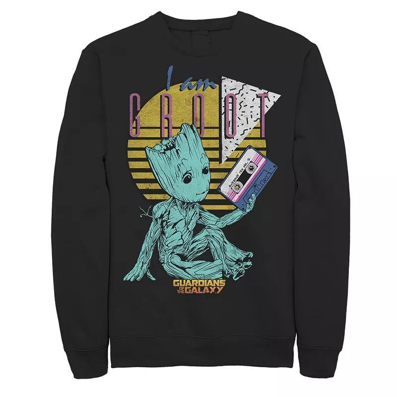 Mens Marvel Guardians Vol. 2 Baby Groot Retro 90s Tape Sweatshirt Product Image